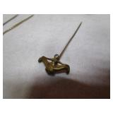 Gold?? Cuff Links, Pocket Watch, Pins