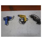 Drill, Heat Gun, Drywall Screw Gun