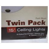 (2) 15" Light Fixtures