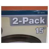 (2) 15" Light Fixtures