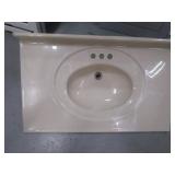 Small Window, Cabinet Doors, Bathroom Vanity Sink/Countertop (has chip in front edge)