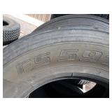 (2) 295/75 R22.5 Semi Steer Tires