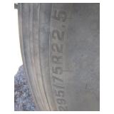 (2) 295/75 R22.5 Semi Steer Tires