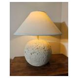 1980s Caquina Coral Stone Orb Table Lamp