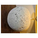 1980s Caquina Coral Stone Orb Table Lamp