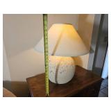 1980s Caquina Coral Stone Orb Table Lamp