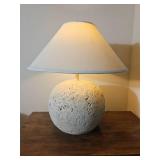 1980s Caquina Coral Stone Orb Table Lamp