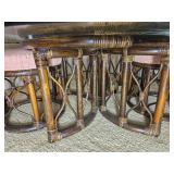 Vintage Rattan Nesting Coffee Table