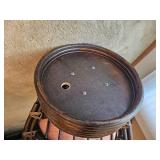 Vintage Rattan Swivel Lounge Chair