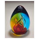 4 inch Murano-style Egg Paperweight