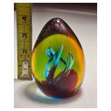 4 inch Murano-style Egg Paperweight