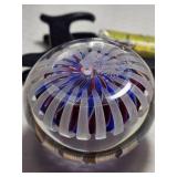 Perthshire Paperweight Lampwork Blue Flower