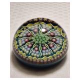 Perthshire Millefoiri Paperweight (Green, Red, Blue)