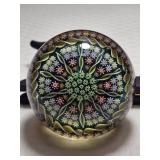 Perthshire Millefoiri Paperweight (Green, Red, Blue)