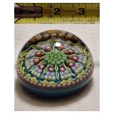 Perthshire Millefoiri Paperweight (Green, Red, Blue)