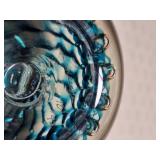 Zeiroke Aquamarine and Clear Maelstrom Paperweight