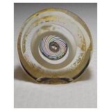 Saturn Series Art Glass Paperweight by Paul Harrie Signed