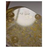 Saturn Series Art Glass Paperweight by Paul Harrie Signed