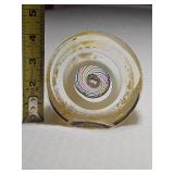 Saturn Series Art Glass Paperweight by Paul Harrie Signed
