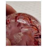 Rollin Karg Scrambled Pink Paperweight Signed