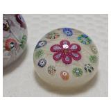 Antique Gridel Sibouette Baccarat Millefiori Paperweights Dated B 1848