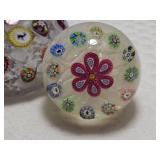 Antique Gridel Sibouette Baccarat Millefiori Paperweights Dated B 1848
