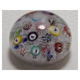 Antique Gridel Sibouette Baccarat Millefiori Paperweights Dated B 1848