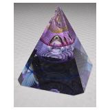 Micheal David Signed Pyramid Paperweight