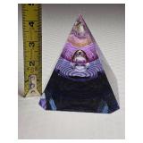 Micheal David Signed Pyramid Paperweight