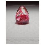 Singed Pink Twist Egg Paperweight