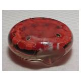 Millefiori Peacock Art Glass Paperweight