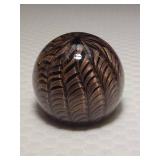 Barovier & Toso Murano Paperweight with Copper "Cordonato D