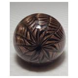 Barovier & Toso Murano Paperweight with Copper "Cordonato D