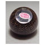 Barovier & Toso Murano Paperweight with Copper "Cordonato D