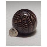 Barovier & Toso Murano Paperweight with Copper "Cordonato D