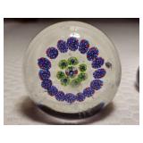 Clichy Space & Scramble Murano-style Paperweights