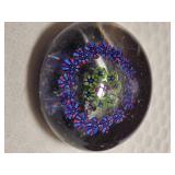 Clichy Space & Scramble Murano-style Paperweights