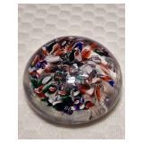 Clichy Space & Scramble Murano-style Paperweights