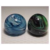 Elwood Studio & The Glasswoods Wicklow Art Glass Paperweights