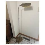Vintage Adjustable Height Brass Floor Lamp