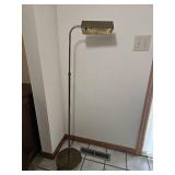 Vintage Adjustable Height Brass Floor Lamp