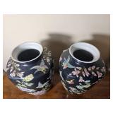 Famille Noire Chinese Décor Vases