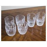 Waterford
Crystal Colleen Pattern Tumblers (4-3 ½  & 2- 4 ¼ )