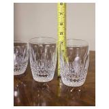 Waterford
Crystal Colleen Pattern Tumblers (4-3 ½  & 2- 4 ¼ )