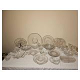 Variety of Teardrop Pattern Duncan Miller Serving Pieces & Glasses