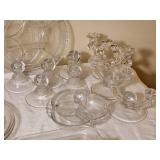 Variety of Teardrop Pattern Duncan Miller Serving Pieces & Glasses