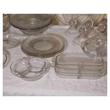Variety of Teardrop Pattern Duncan Miller Serving Pieces & Glasses
