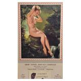 Vintage Shop Towel Service Company Calendar ~ Pin-Up Art by Frae B. Nolf