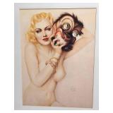 Alberto Vargas - Mask - Framed Vintage Print