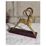 Vintage Hollywood Regency Brass Big Horn
